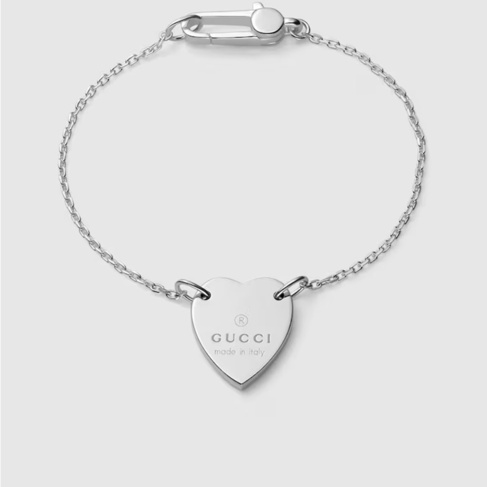 Gucci Silver Heart Pendant Bracelet - Picture 2 of 8